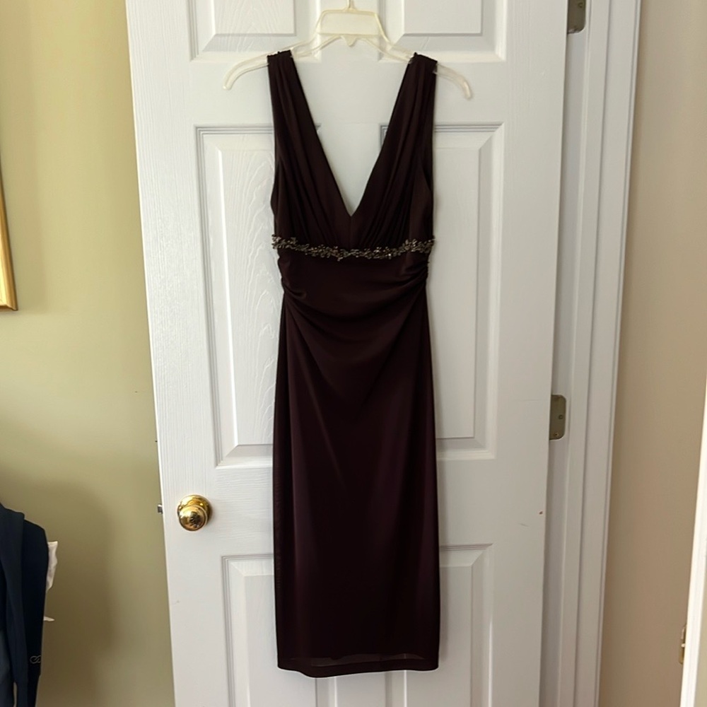 Elegant Brown Evening Dress